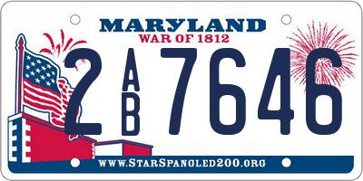 MD license plate 2AB7646