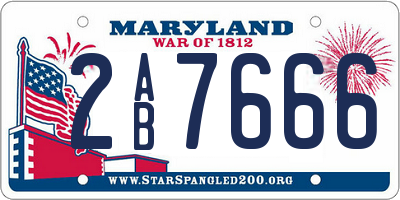 MD license plate 2AB7666