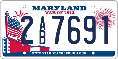MD license plate 2AB7691