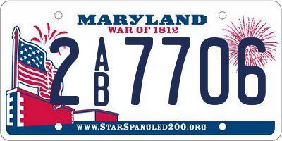 MD license plate 2AB7706