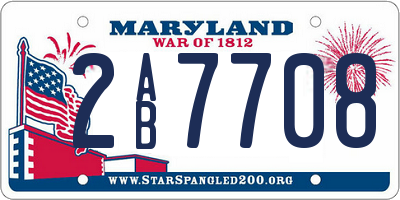 MD license plate 2AB7708
