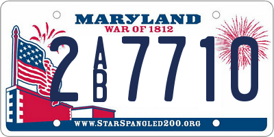 MD license plate 2AB7710