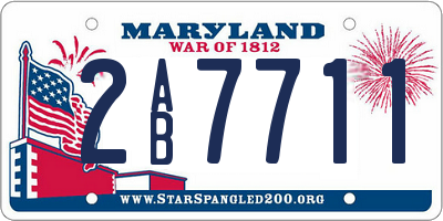 MD license plate 2AB7711