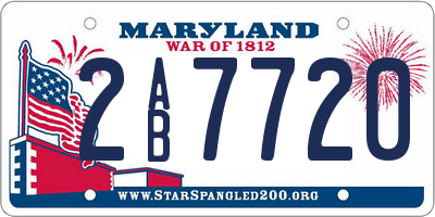 MD license plate 2AB7720