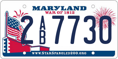 MD license plate 2AB7730