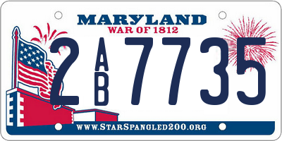 MD license plate 2AB7735