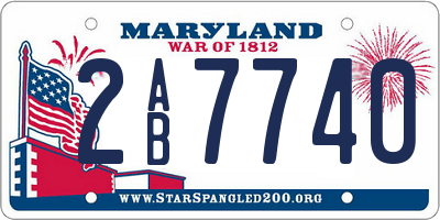 MD license plate 2AB7740