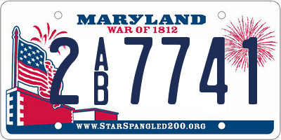 MD license plate 2AB7741