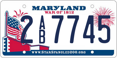 MD license plate 2AB7745