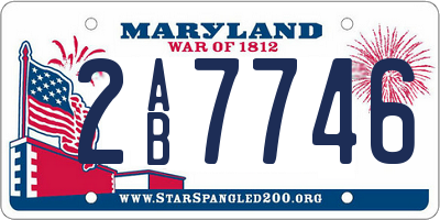 MD license plate 2AB7746