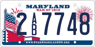 MD license plate 2AB7748
