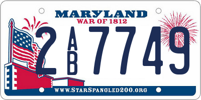 MD license plate 2AB7749