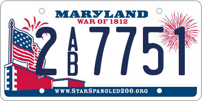 MD license plate 2AB7751