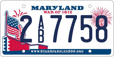 MD license plate 2AB7758