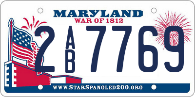 MD license plate 2AB7769