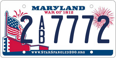 MD license plate 2AB7772