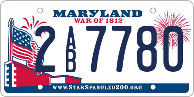 MD license plate 2AB7780