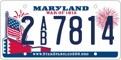 MD license plate 2AB7814