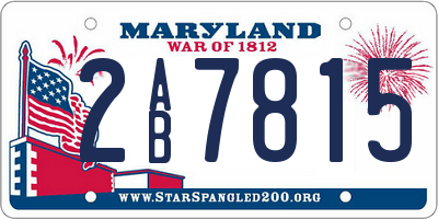 MD license plate 2AB7815