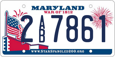 MD license plate 2AB7861