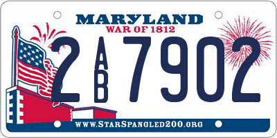 MD license plate 2AB7902