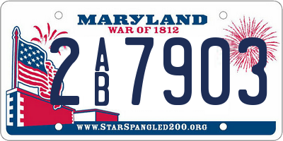 MD license plate 2AB7903