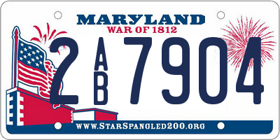 MD license plate 2AB7904