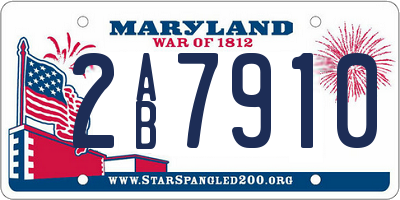MD license plate 2AB7910