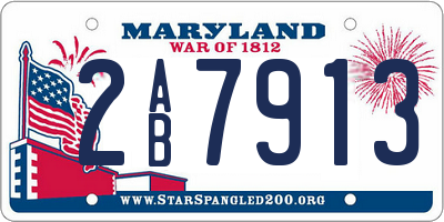 MD license plate 2AB7913