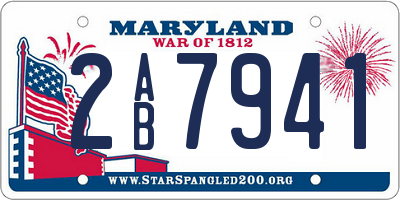 MD license plate 2AB7941