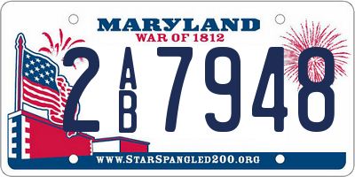MD license plate 2AB7948