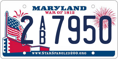 MD license plate 2AB7950