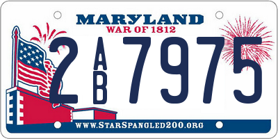 MD license plate 2AB7975