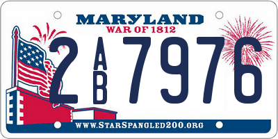 MD license plate 2AB7976