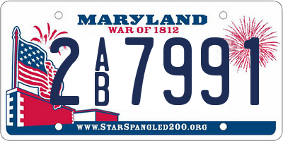 MD license plate 2AB7991