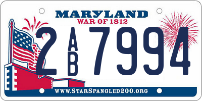 MD license plate 2AB7994