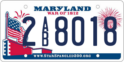 MD license plate 2AB8018