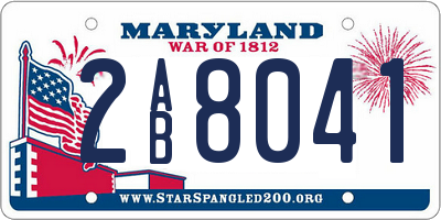 MD license plate 2AB8041