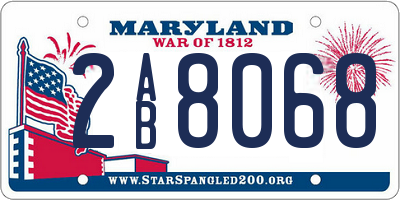MD license plate 2AB8068