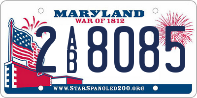 MD license plate 2AB8085