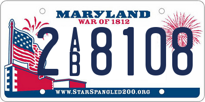 MD license plate 2AB8108
