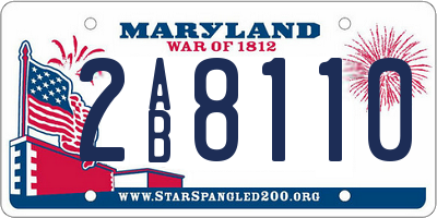 MD license plate 2AB8110