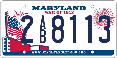 MD license plate 2AB8113