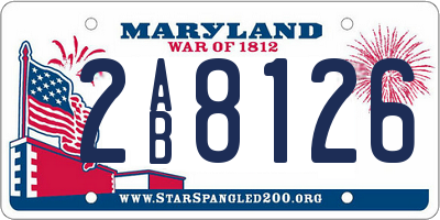 MD license plate 2AB8126