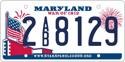 MD license plate 2AB8129