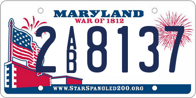 MD license plate 2AB8137