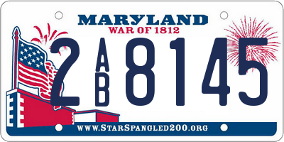 MD license plate 2AB8145
