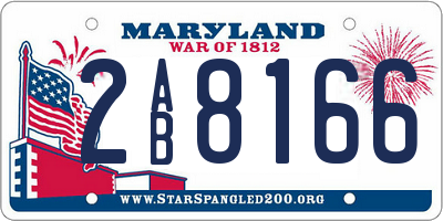 MD license plate 2AB8166