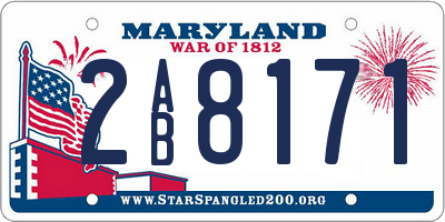 MD license plate 2AB8171