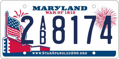 MD license plate 2AB8174